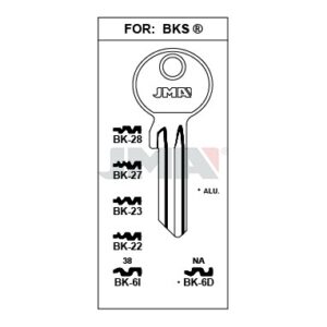 Ébauche de clé JMA BK-22 – vue groupée
