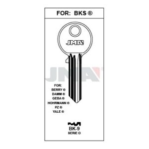 Ébauche de clé JMA BK-9 – vue groupée
