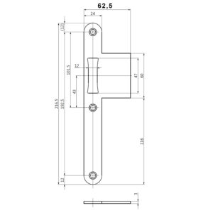 BKS B-90000-55 Gâche à lèvre | Inox | Tirant droit ou gauche | F24 | Arrondie – Image 2