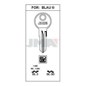 Ébauche de clé JMA BL-5 – vue groupée