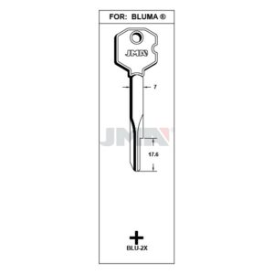 Ébauche de clé JMA BLU-2X – vue groupée