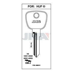 Ébauche de clé JMA BM-2 – vue groupée