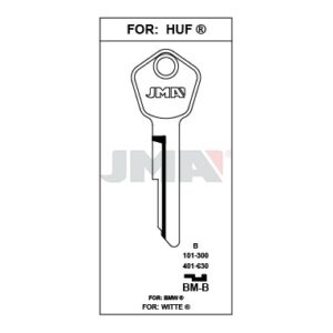 Ébauche de clé JMA BM-B – vue groupée