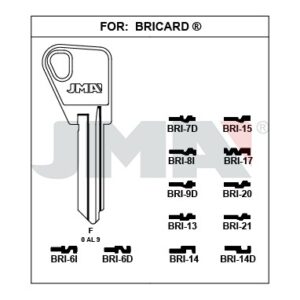 Ébauche de clé JMA BRI-14D – vue groupée