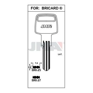 Ébauche de clé JMA BRI-25 – vue groupée