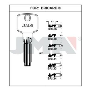 Ébauche de clé JMA BRI-33 – vue groupée