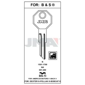 Ébauche de clé JMA BS-1I – vue groupée