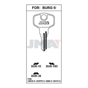 Ébauche de clé JMA BUR-10 – vue groupée