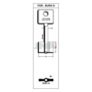 Ébauche de clé JMA BUR-1G – vue groupée
