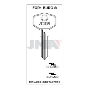 Ébauche de clé JMA BUR-23D – vue groupée