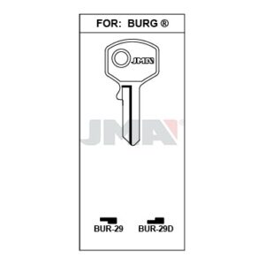 Ébauche de clé JMA BUR-29D – vue groupée