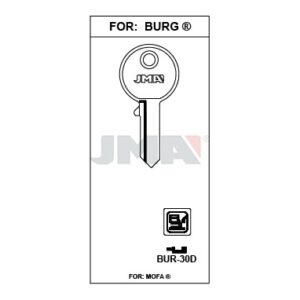 Ébauche de clé JMA BUR-30D – vue groupée