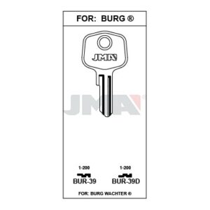 Ébauche de clé JMA BUR-39D – vue groupée