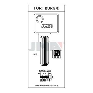 Ébauche de clé JMA BUR-41 – vue groupée