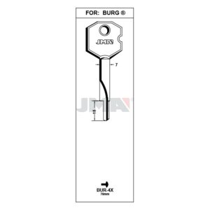 Ébauche de clé JMA BUR-4X – vue groupée
