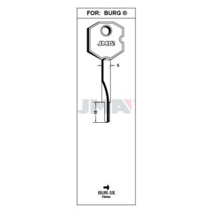 Ébauche de clé JMA BUR-5X – vue groupée