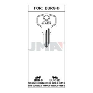 Ébauche de clé JMA BUR-9D – vue groupée