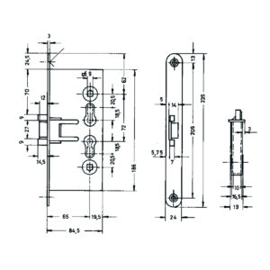 Bever 1009PPF serrure anti-panique pour portes industrielles | Fonction E – Image 3