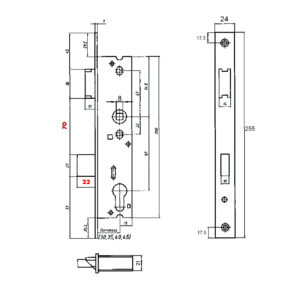 Bever 1022 70 | Serrure pour profil étroit avec entraxe 92 | Remplacement de l'ancienne série KFV 29 – Image 2