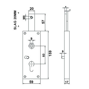 Bever 8101 serrure à tringles pour porte de garage basculante | Tringles verrouillant vers le haut – Image 3