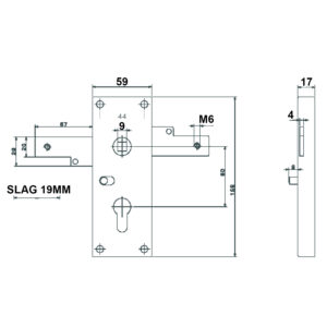 Bever 8301 serrure à tringles pour porte de garage basculante | Verrouillage latéral – Image 3