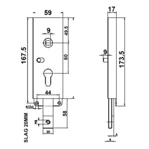 Bever 8002 serrure à tringles pour porte de garage basculante | Tringles verrouillant vers le bas – Image 3
