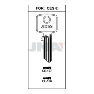 Ébauche de clé JMA CE-106 – vue groupée