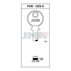 Ébauche de clé JMA CE-114 – vue groupée