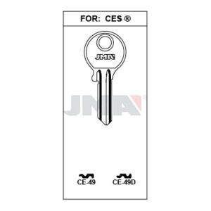 Ébauche de clé JMA CE-49D – vue groupée