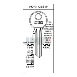 Ébauche de clé JMA CE-6D – vue groupée