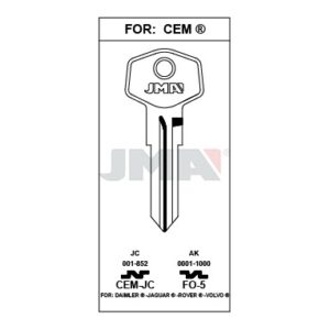 Ébauche de clé JMA CEM-JC – vue groupée