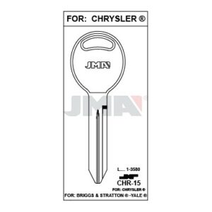 Ébauche de clé JMA CHR-15 – vue groupée