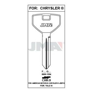 Ébauche de clé JMA CHR-9 – vue groupée