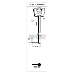 Ébauche de clé JMA CHU-1G – vue groupée