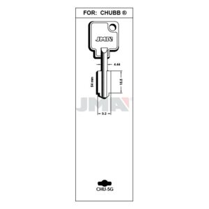 Ébauche de clé JMA CHU-5G – vue groupée