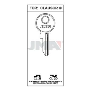 Ébauche de clé JMA CL-2I – vue groupée