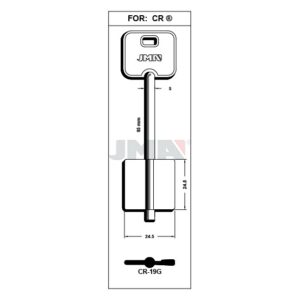 Ébauche de clé JMA CR-19G – vue groupée