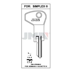 Ébauche de clé JMA CT-2 – vue groupée