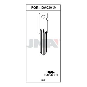 Ébauche de clé JMA DAC-4DC1 – vue groupée