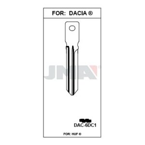 Ébauche de clé JMA DAC-6DC1 – vue groupée