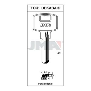 Ébauche de clé JMA DEK-4 – vue groupée