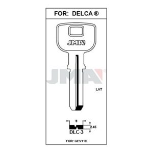 Ébauche de clé JMA DLC-3 – vue groupée