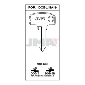Ébauche de clé JMA DOB-3D – vue groupée
