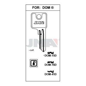 Ébauche de clé JMA DOM-15D – vue groupée