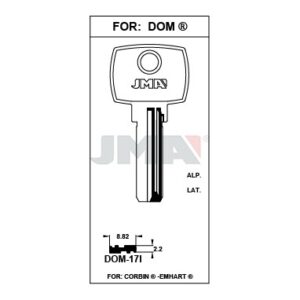 Ébauche de clé JMA DOM-17I – vue groupée