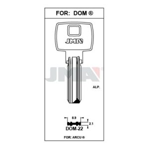 Ébauche de clé JMA DOM-22 – vue groupée