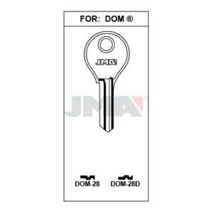 Ébauche de clé JMA DOM-28 – vue groupée