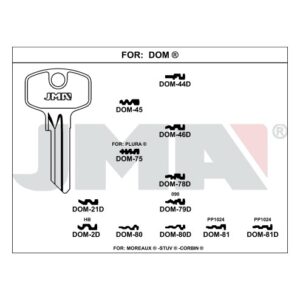 Ébauche de clé JMA DOM-2D – vue groupée
