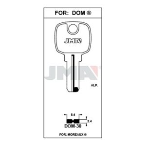Ébauche de clé JMA DOM-30 – vue groupée