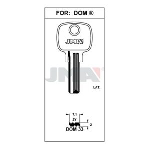 Ébauche de clé JMA DOM-33 – vue groupée